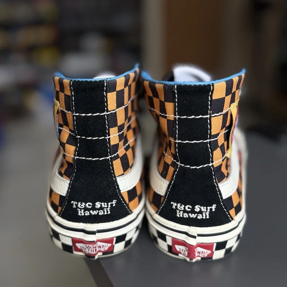 Vans T&C Surf Hawaii Shoes Sk8 138 Decon Checkerboard Skateboarding Mens 9